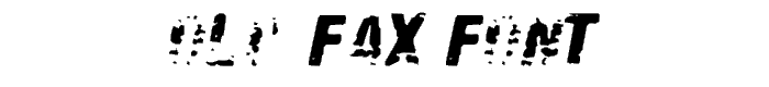 Old Fax font